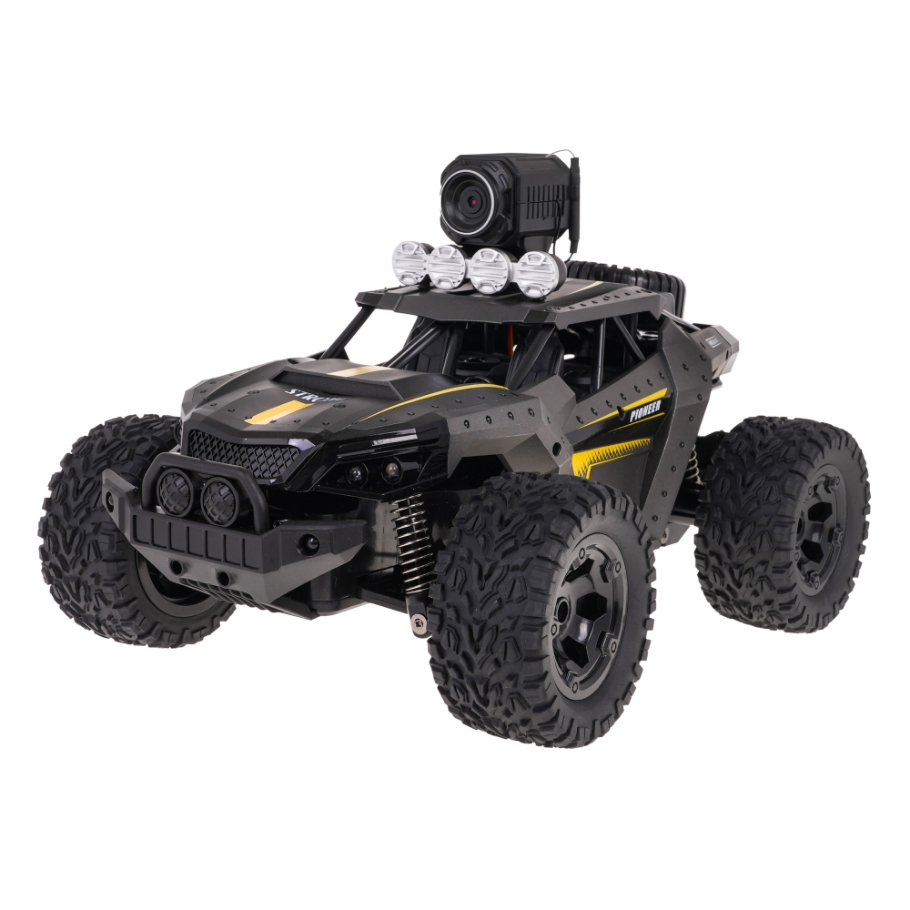 Visureigis su kamera MEGA Crawler PIONEER, pilkos spalvos-Žaislai, Auto ir transporto žaislai, Valdomos radijo bangomis-e-vaikas