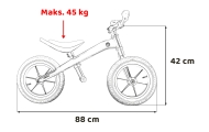 BMW Rastar vaikiškas krosinis dviratis + Eko oda + Balnelio reguliavimas + Pripučiamos padangos + Dažytas rėmas-Judėjimui, Balan