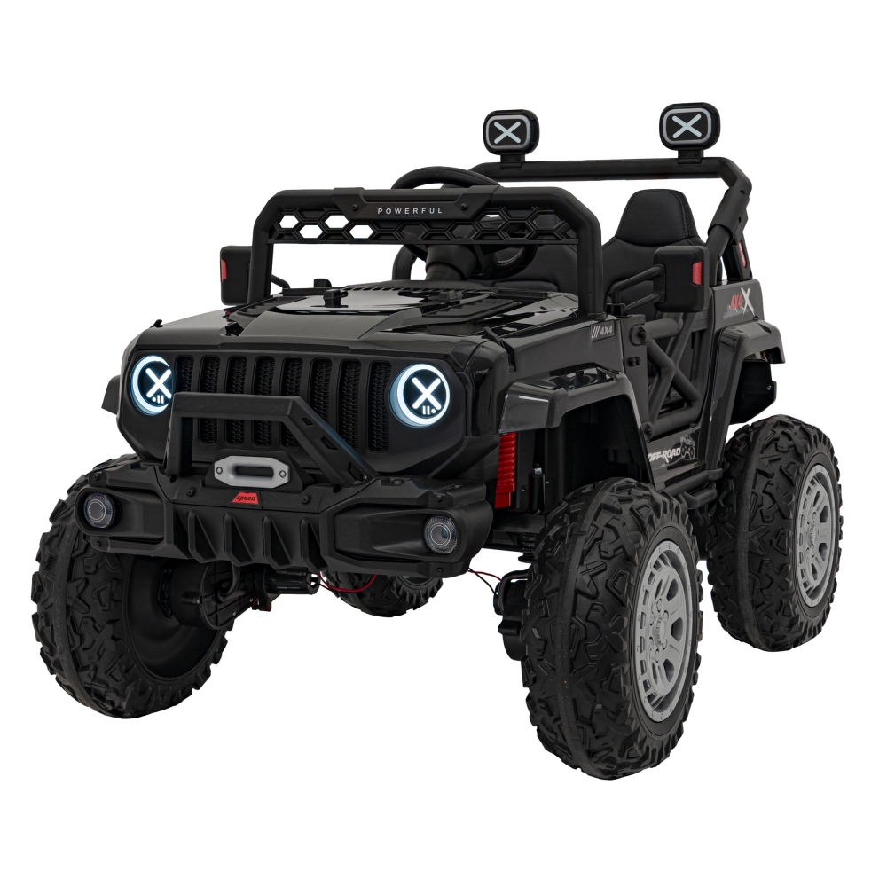 Elektromobilis OFF ROAD Speed, juodas-Elektromobiliai vaikams, Visureigiai-e-vaikas