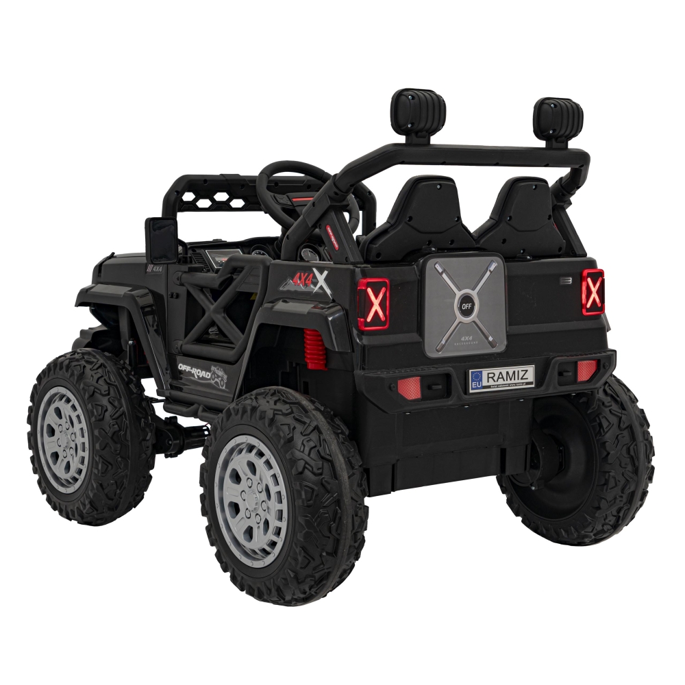 Elektromobilis OFF ROAD Speed, juodas-Elektromobiliai vaikams, Visureigiai-e-vaikas
