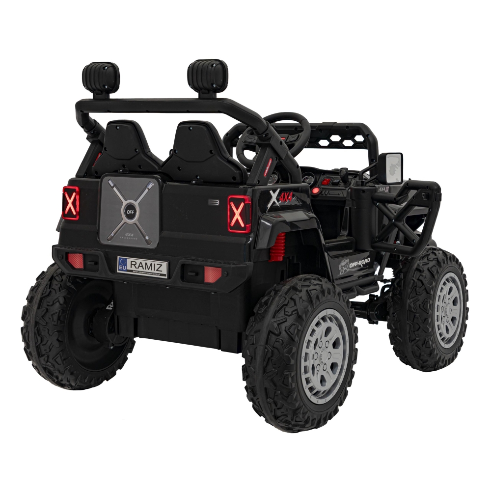 Elektromobilis OFF ROAD Speed, juodas-Elektromobiliai vaikams, Visureigiai-e-vaikas