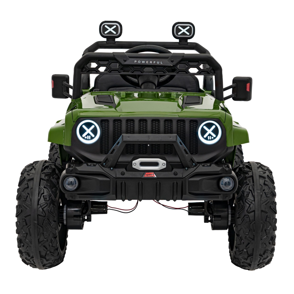 Elektromobilis OFF ROAD Speed, žalia-Elektromobiliai vaikams, Visureigiai-e-vaikas