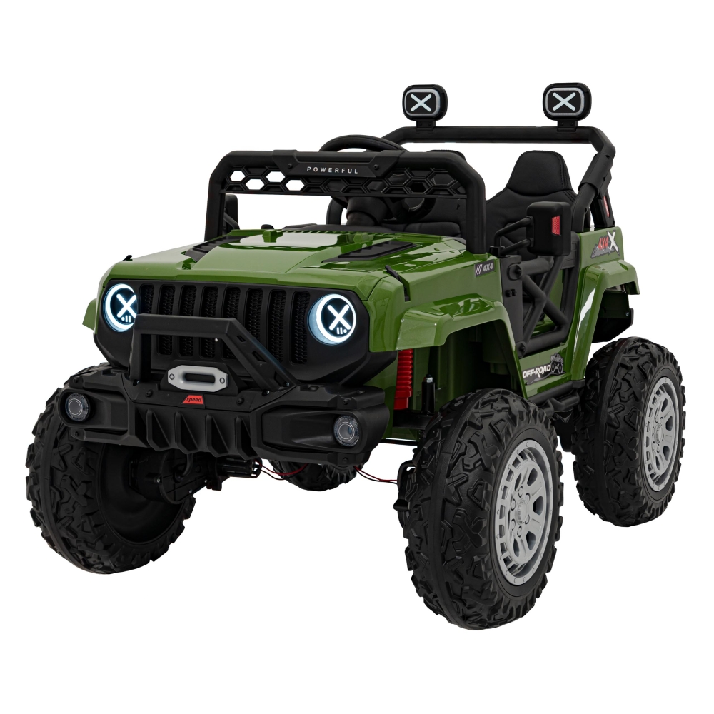 Elektromobilis OFF ROAD Speed, žalia-Elektromobiliai vaikams, Visureigiai-e-vaikas