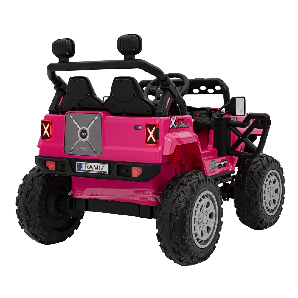 Elektromobilis OFF ROAD Speed, rožinis-Elektromobiliai vaikams, Visureigiai-e-vaikas