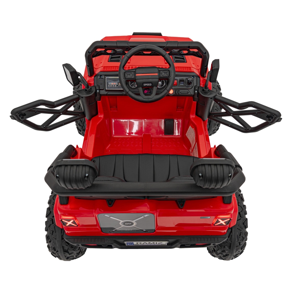 Elektromobilis OFF ROAD Speed, raudona-Elektromobiliai vaikams, Visureigiai-e-vaikas