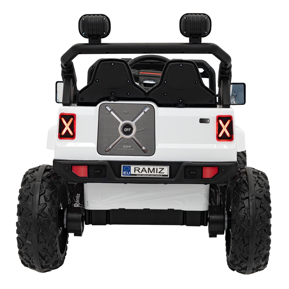 Elektromobilis OFF ROAD Speed, baltas-Elektromobiliai vaikams, Visureigiai-e-vaikas