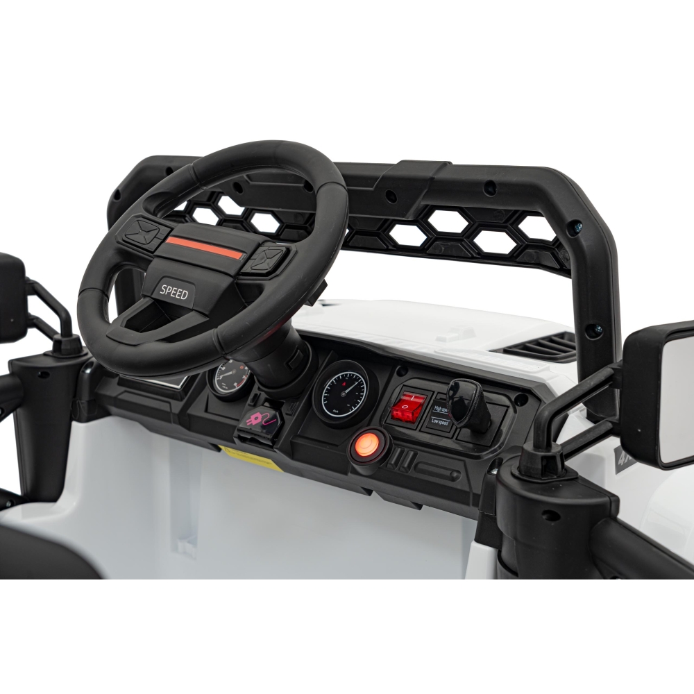 Elektromobilis OFF ROAD Speed, baltas-Elektromobiliai vaikams, Visureigiai-e-vaikas