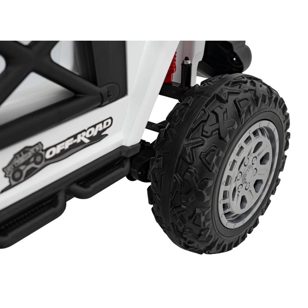 Elektromobilis OFF ROAD Speed, baltas-Elektromobiliai vaikams, Visureigiai-e-vaikas