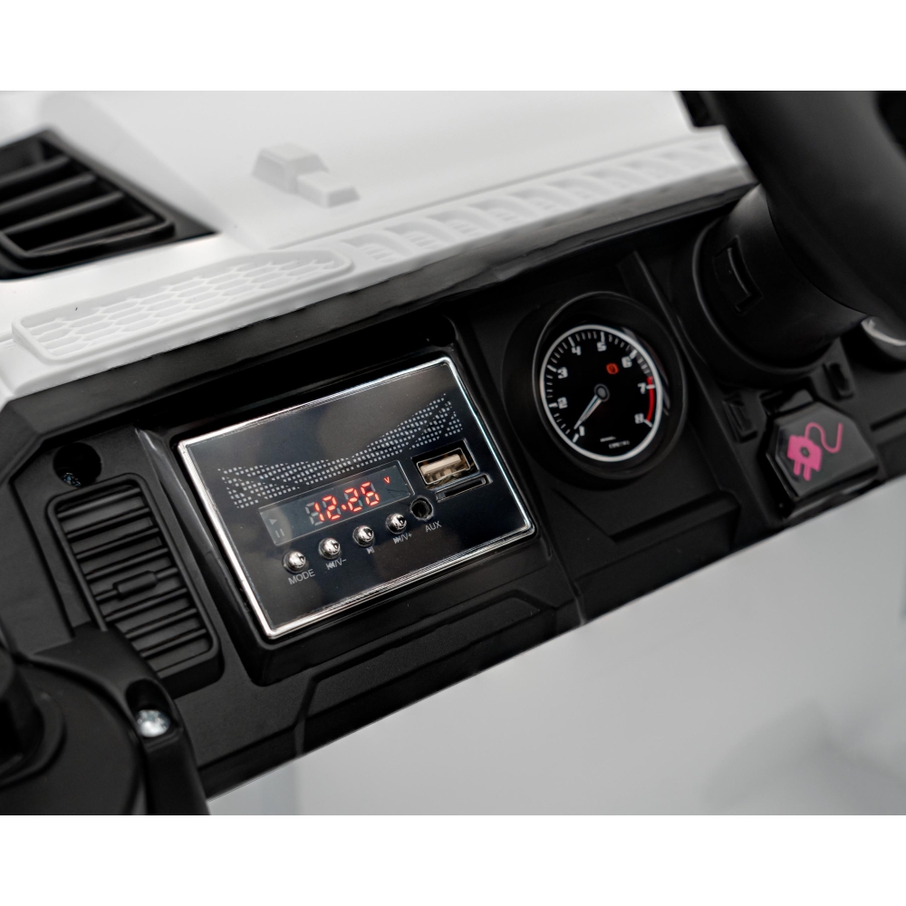 Elektromobilis OFF ROAD Speed, baltas-Elektromobiliai vaikams, Visureigiai-e-vaikas