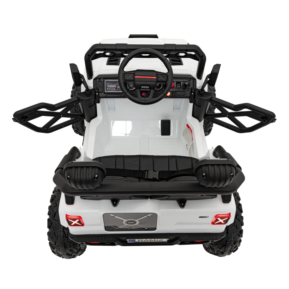 Elektromobilis OFF ROAD Speed, baltas-Elektromobiliai vaikams, Visureigiai-e-vaikas
