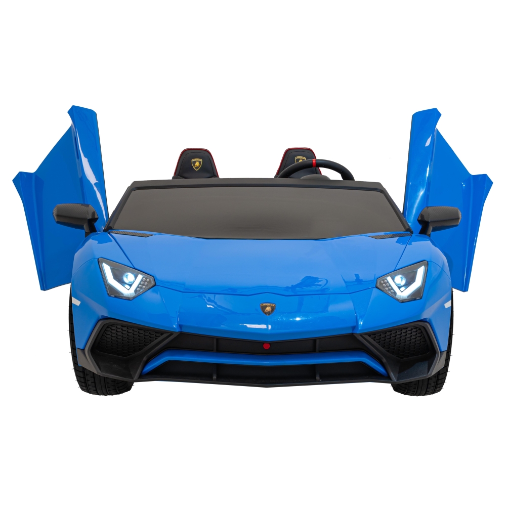 Dvivietis elektromobilis Lamborghini Aventador SV, Blue-Elektromobiliai vaikams, Mašinos-e-vaikas