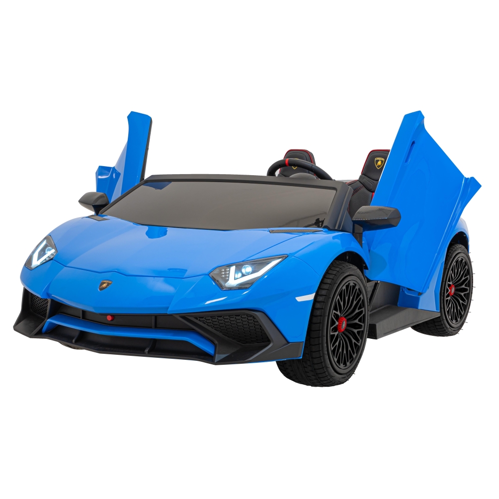 Dvivietis elektromobilis Lamborghini Aventador SV, Blue-Elektromobiliai vaikams, Mašinos-e-vaikas