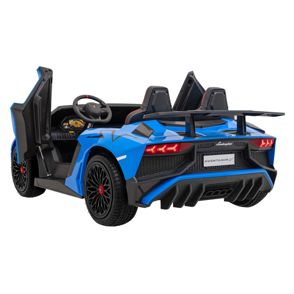 Dvivietis elektromobilis Lamborghini Aventador SV, Blue-Elektromobiliai vaikams, Mašinos-e-vaikas