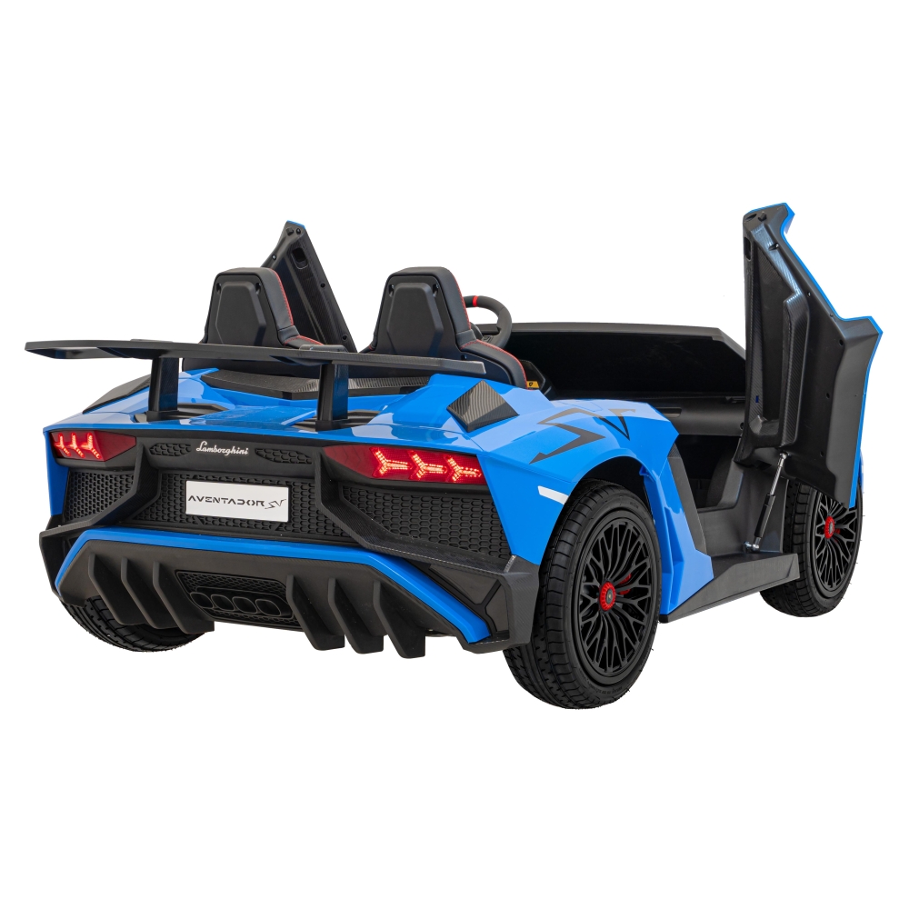 Dvivietis elektromobilis Lamborghini Aventador SV, Blue-Elektromobiliai vaikams, Mašinos-e-vaikas