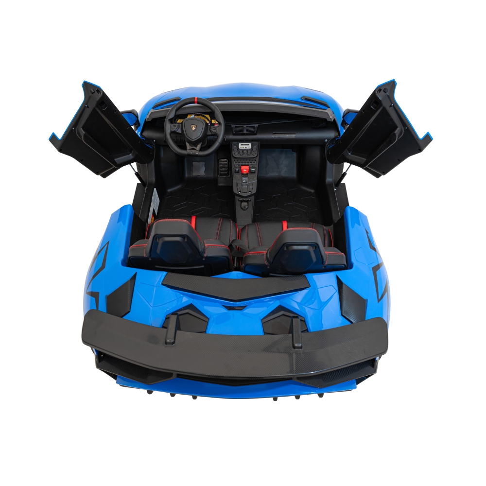 Dvivietis elektromobilis Lamborghini Aventador SV, Blue-Elektromobiliai vaikams, Mašinos-e-vaikas