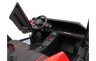 Lamborghini Aventador SV na akumulator dla 2 dzieci Czerwony + Silnik bezszczotkowy + Pompowane koła + Audio LED