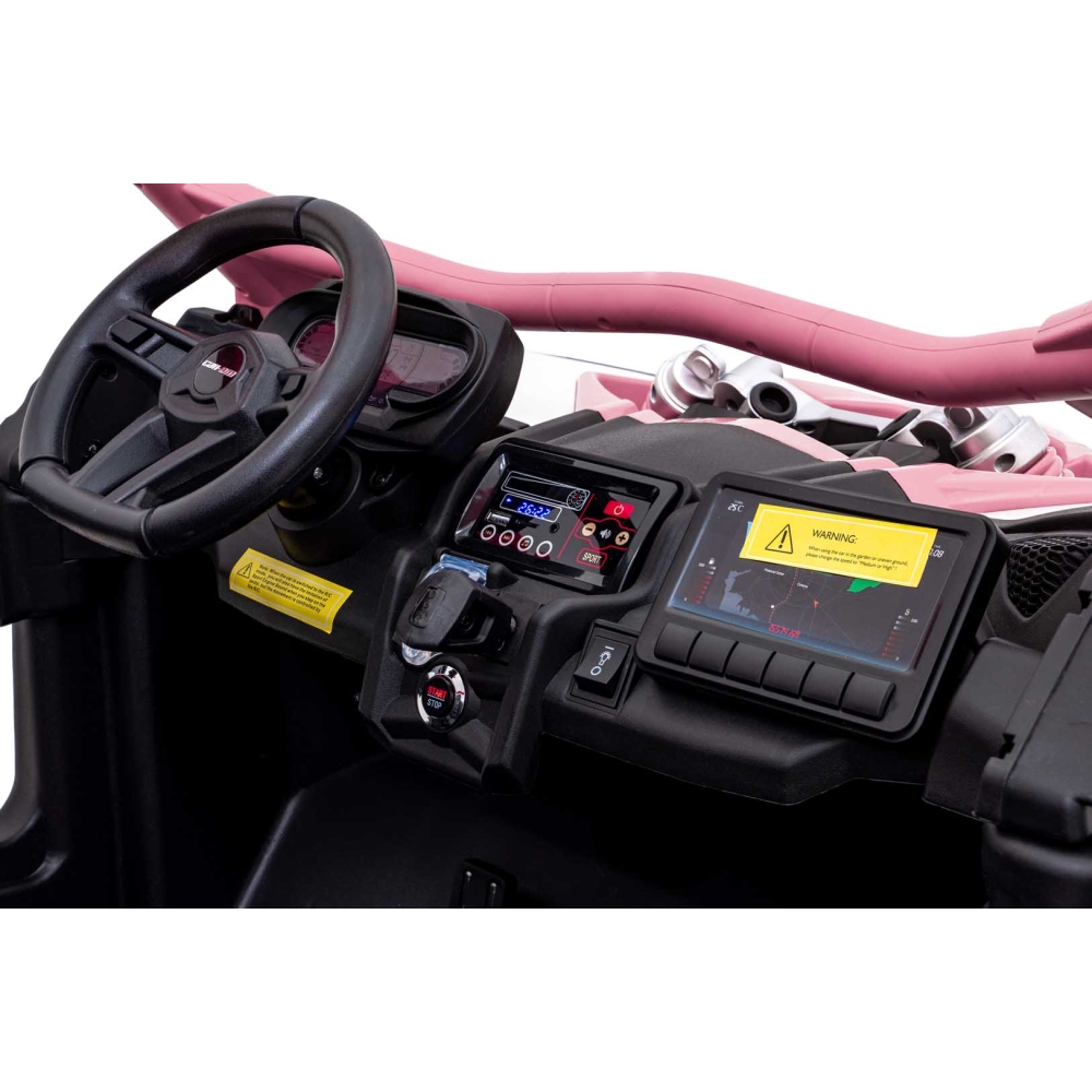 Elektrinis Buggy Maverick Turbo RR, Pink-Elektromobiliai vaikams, Keturračiai ir bagiai-e-vaikas