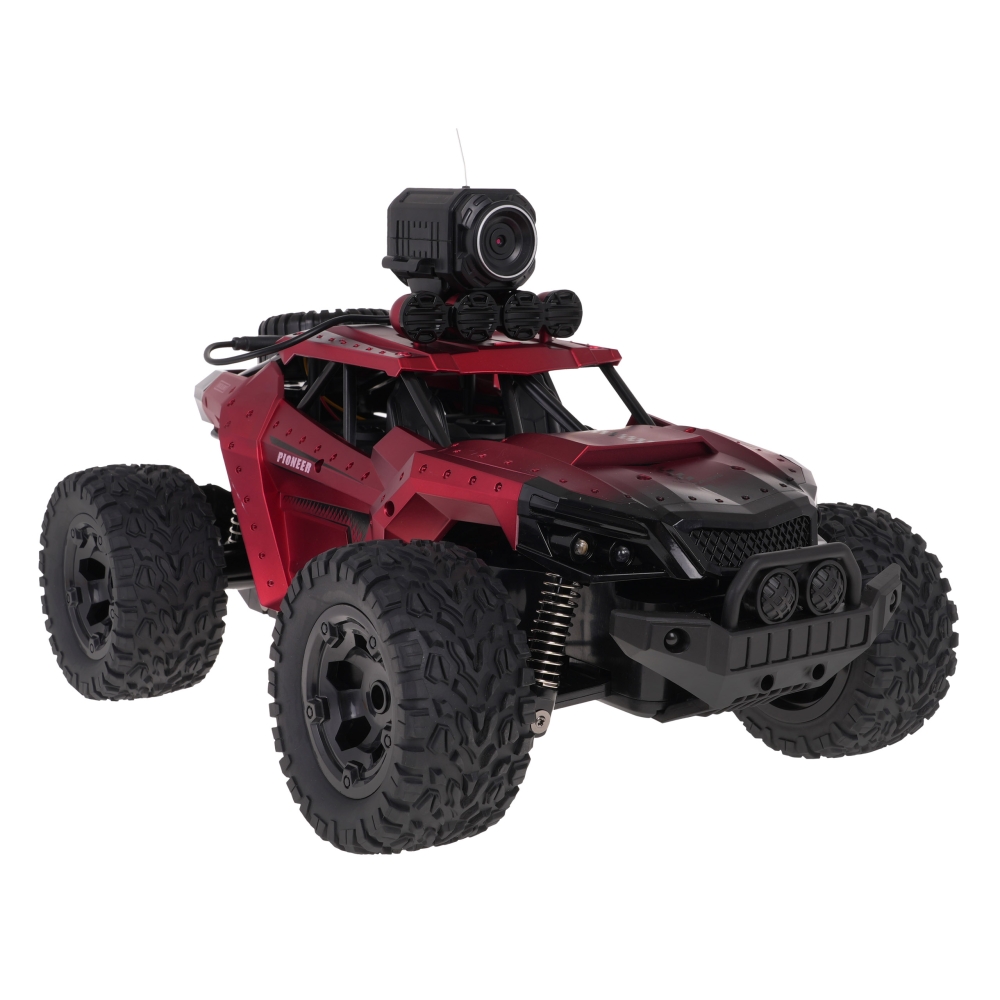 Visureigis su kamera MEGA Crawler PIONEER, raudonas-Žaislai, Auto ir transporto žaislai, Valdomos radijo bangomis-e-vaikas