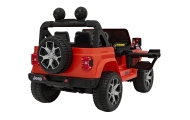 Jeep Wrangler Rubicon na akumulator dla dzieci Pomarańczowy + Pilot + Radio MP3 LED + Koła EVA