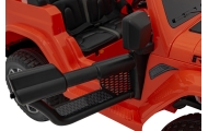Jeep Wrangler Rubicon na akumulator dla dzieci Pomarańczowy + Pilot + Radio MP3 LED + Koła EVA