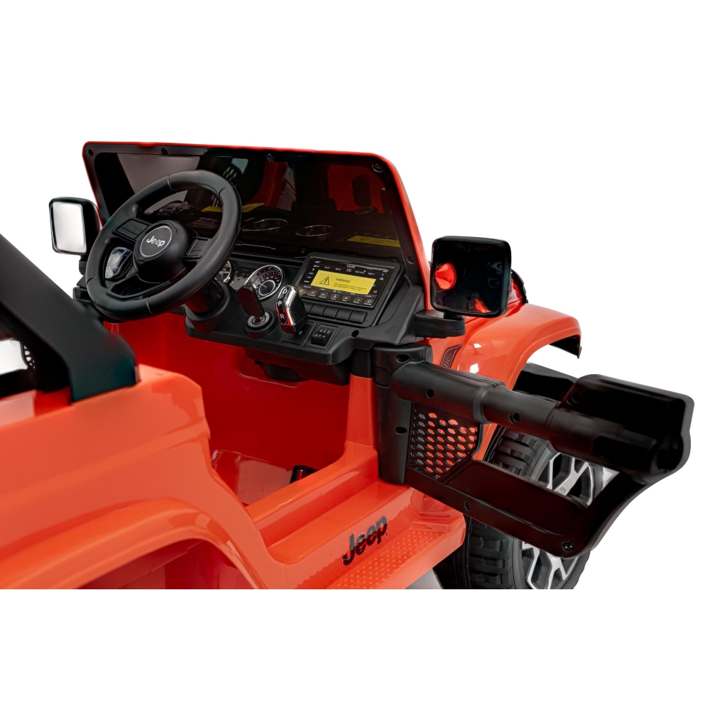 Elektromobilis Jeep Wrangler Rubicon, Orange-Elektromobiliai vaikams, Visureigiai-e-vaikas