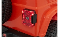 Jeep Wrangler Rubicon na akumulator dla dzieci Pomarańczowy + Pilot + Radio MP3 LED + Koła EVA