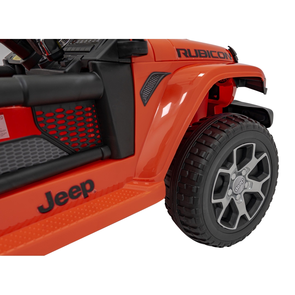 Elektromobilis Jeep Wrangler Rubicon, Orange-Elektromobiliai vaikams, Visureigiai-e-vaikas
