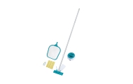 Zestaw 5w1 Czyszczący Konserwujący basen BESTWAY Siatka + Odkurzacz + Kij + Paski pH + Łatka