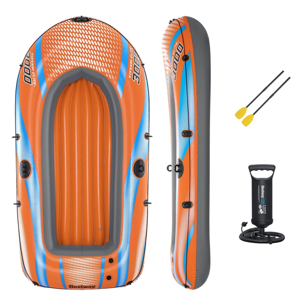 Pripučiama valtis BESTWAY Condor Elite 3000 246x122 cm + 2 irklai + pompa