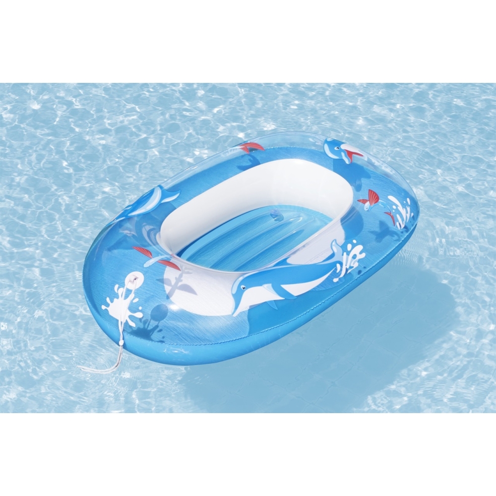 Pripučiamas delfinų plaukimo pontonas vaikams 3+ BESTWAY 102x69cm