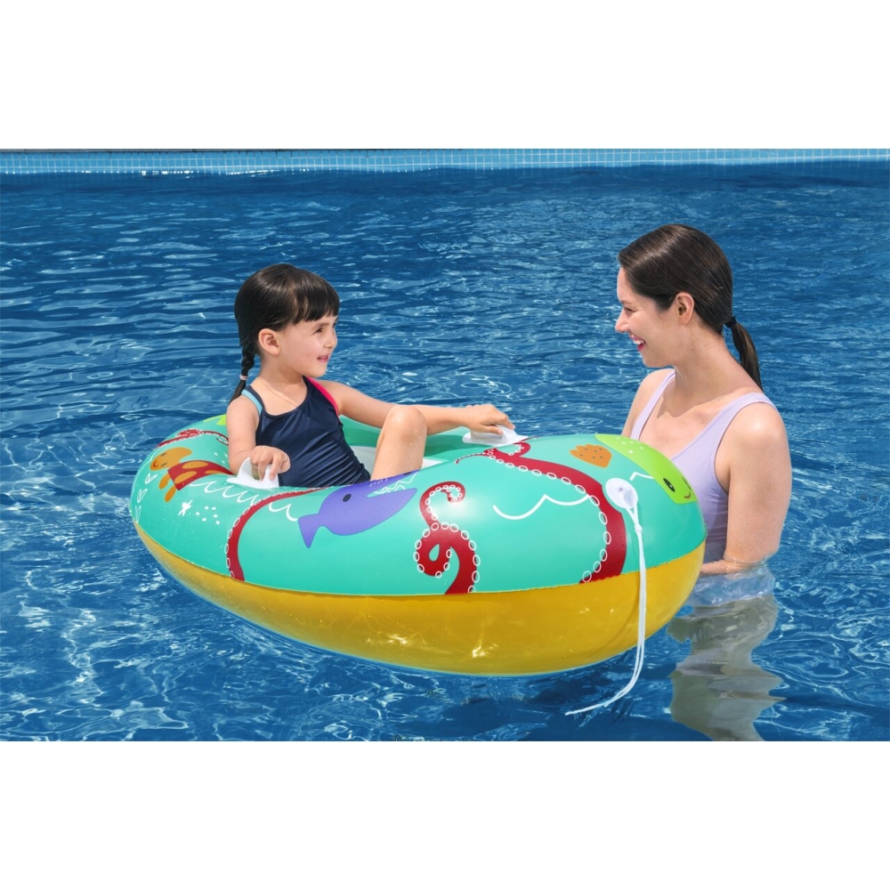 Vaikiškas pripučiamas pontonas 119 cm x 79 cm mėlynas Bestway 34009-Žaislai, Lauko žaislai, Pripučiami ratai, žaislai, čiužiniai