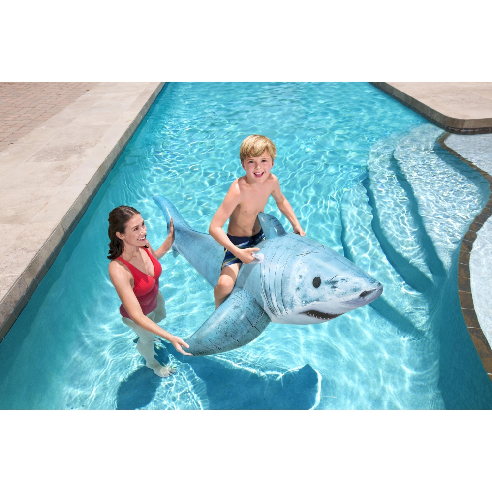 Pripučiamas čiužinys Shark 183 x 102 cm Bestway 41405-Žaislai, Lauko žaislai, Pripučiami ratai, žaislai, čiužiniai-e-vaikas