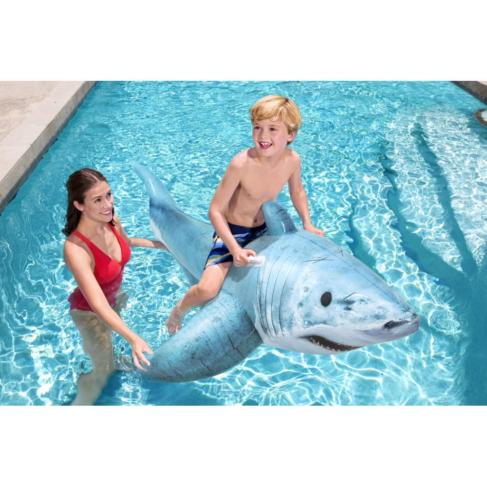 Pripučiamas čiužinys Shark 183 x 102 cm Bestway 41405-Žaislai, Lauko žaislai, Pripučiami ratai, žaislai, čiužiniai-e-vaikas