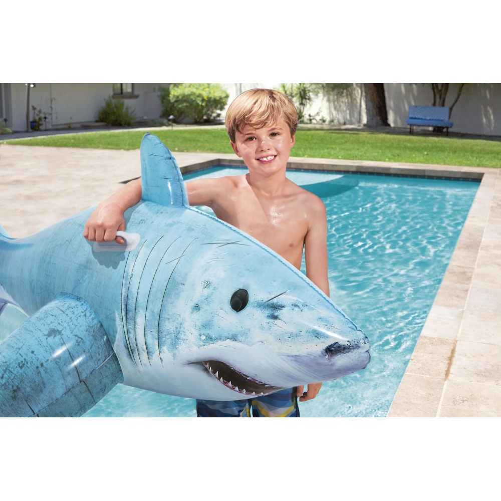 Pripučiamas čiužinys Shark 183 x 102 cm Bestway 41405-Žaislai, Lauko žaislai, Pripučiami ratai, žaislai, čiužiniai-e-vaikas