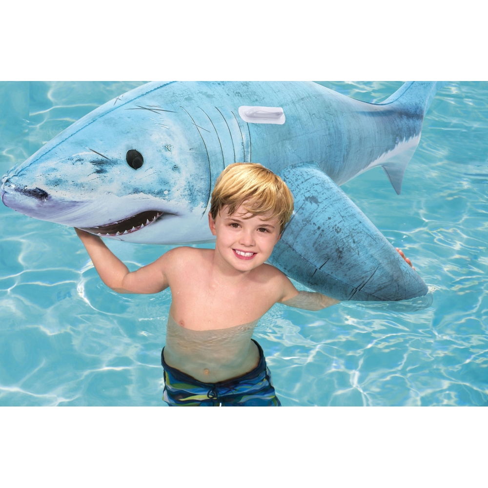 Pripučiamas čiužinys Shark 183 x 102 cm Bestway 41405-Žaislai, Lauko žaislai, Pripučiami ratai, žaislai, čiužiniai-e-vaikas