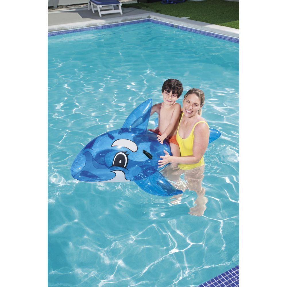 Bestway 41037 Delfin do pływania z uchwytami Transparentny 1.57m x 94cm