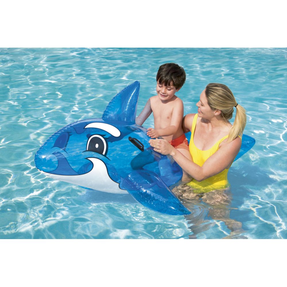 Bestway 41037 Delfin do pływania z uchwytami Transparentny 1.57m x 94cm