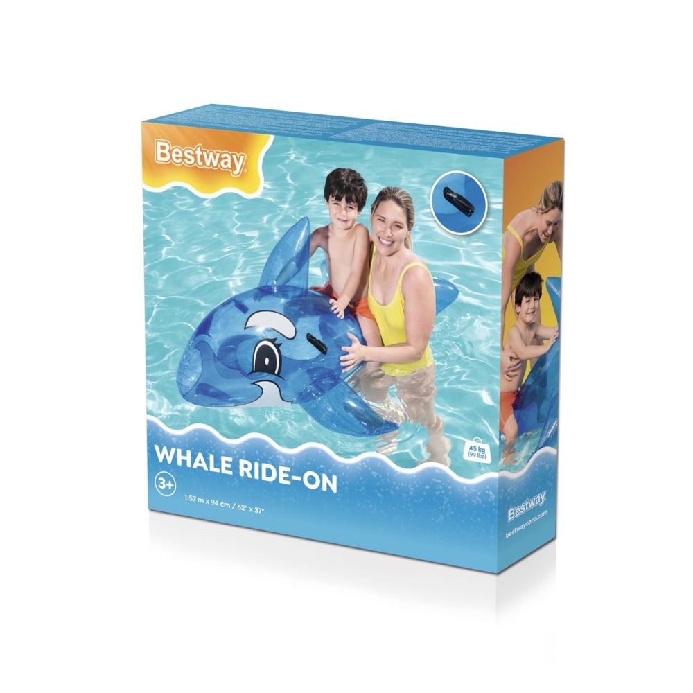 Bestway 41037 Plaukiojantis delfinas su rankenomis Skaidrus 1,57 m x 94 cm