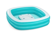 BESTWAY 218x218x48 pripučiamas šeimos baseinas + plaukiojantis gėrimų salos stalas