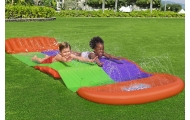 Ślizg wodny SplashCoaster dla 2 dzieci 3+ BESTWAY Tor 488cm + Spryskiwacze + Rampa