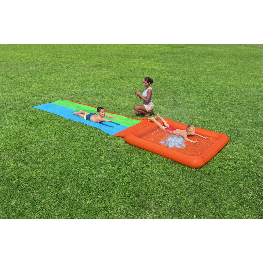 "Bestway" 52633 Dviguba H2OGO! Super Splash čiuožykla su 5,31 m ilgio baseinu