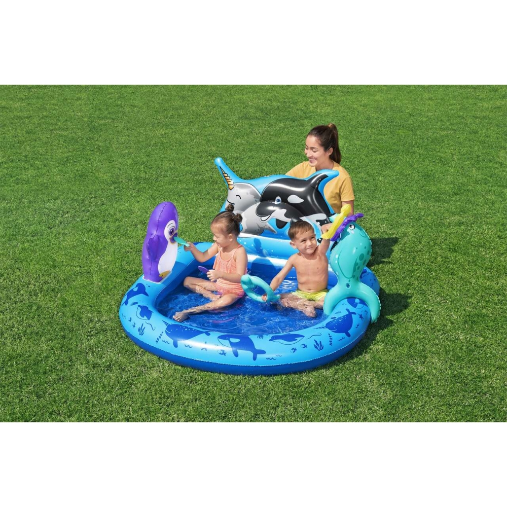 "Bestway" 53156 "Arctic" pripučiamas baseinas / žaidimų aikštelė 1,34 m x 1,31 m x 73 cm