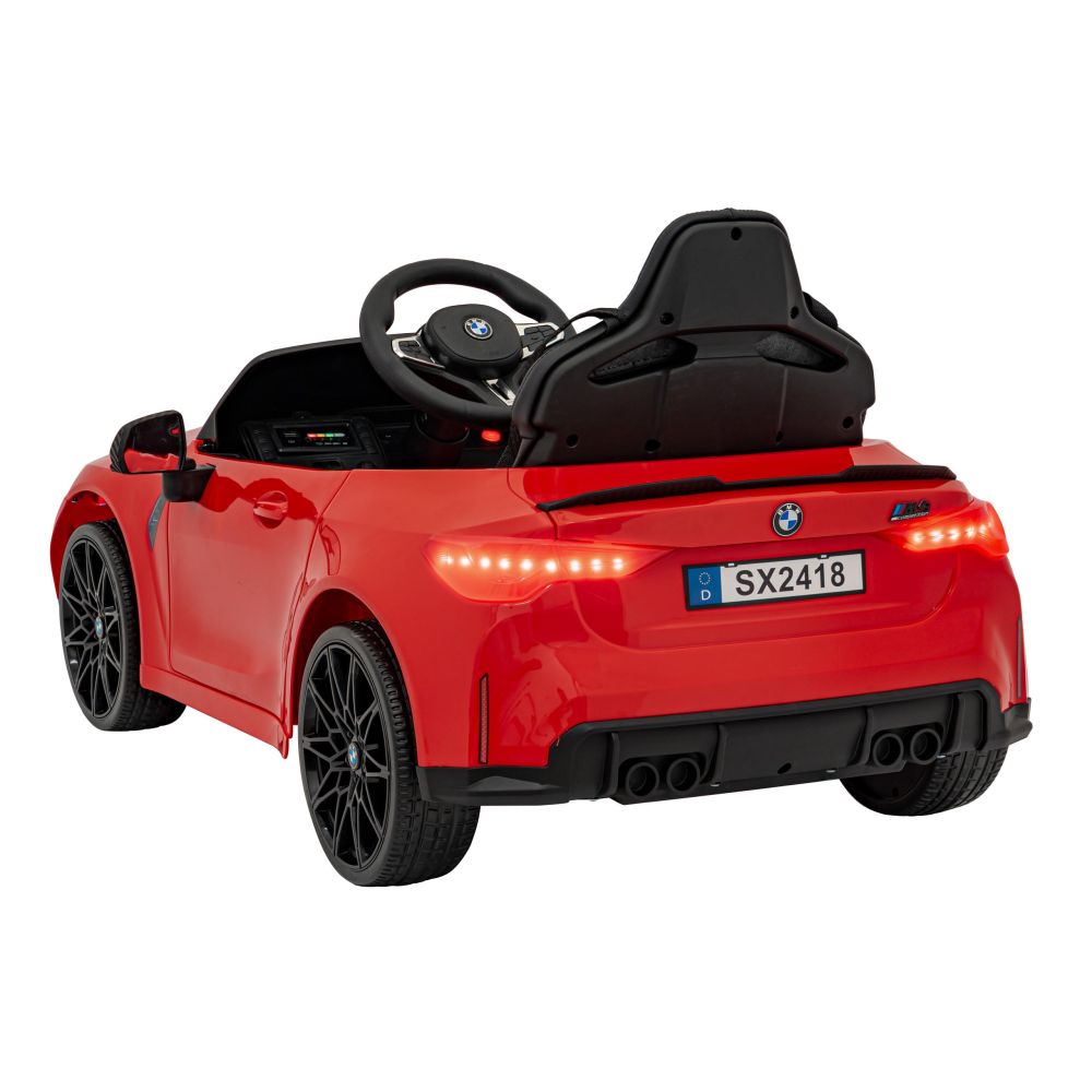 BMW M4 automobilis, raudonos spalvos