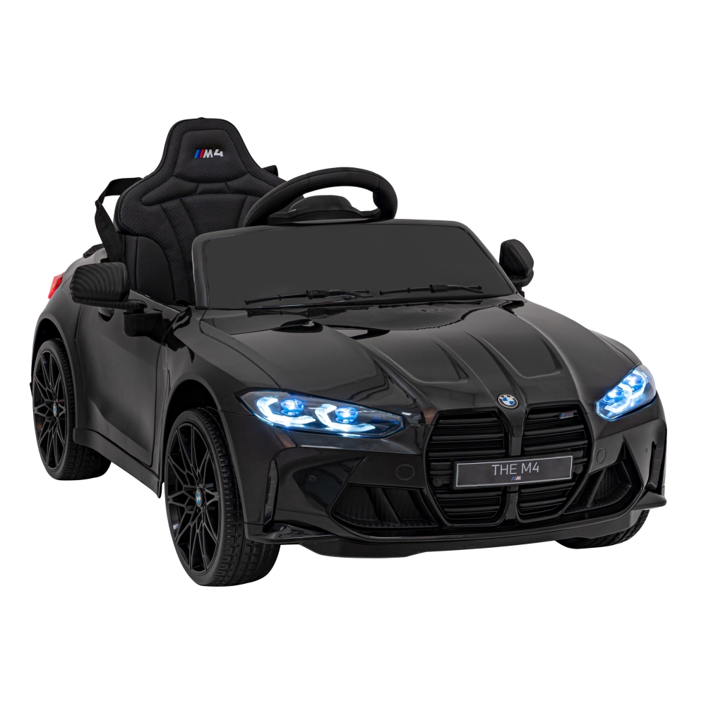 Transporto priemonė, automobilis BMW M4, juodos spalvos-Elektromobiliai vaikams, Mašinos-e-vaikas