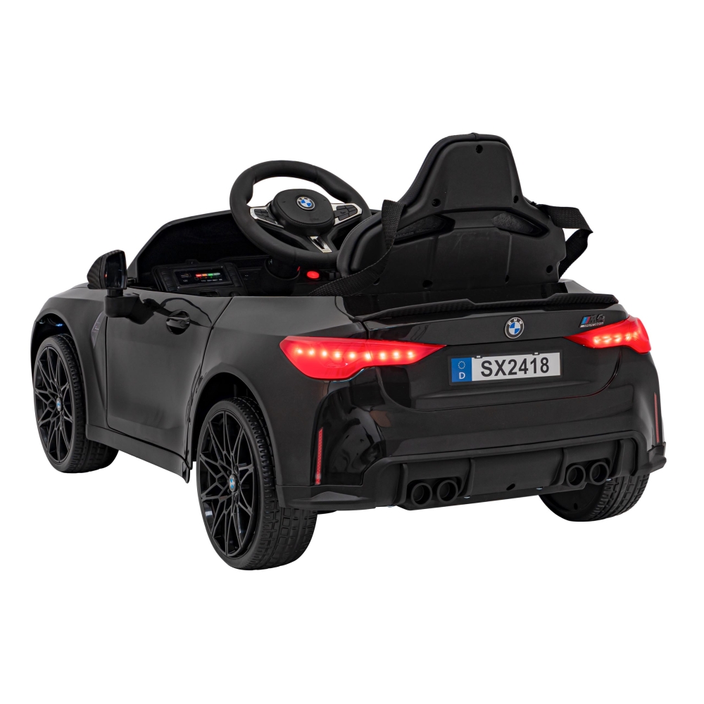 Transporto priemonė, automobilis BMW M4, juodos spalvos-Elektromobiliai vaikams, Mašinos-e-vaikas