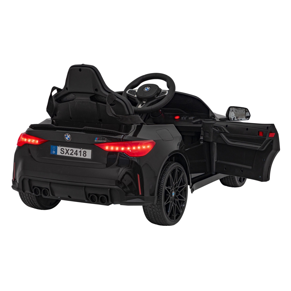 Transporto priemonė, automobilis BMW M4, juodos spalvos-Elektromobiliai vaikams, Mašinos-e-vaikas