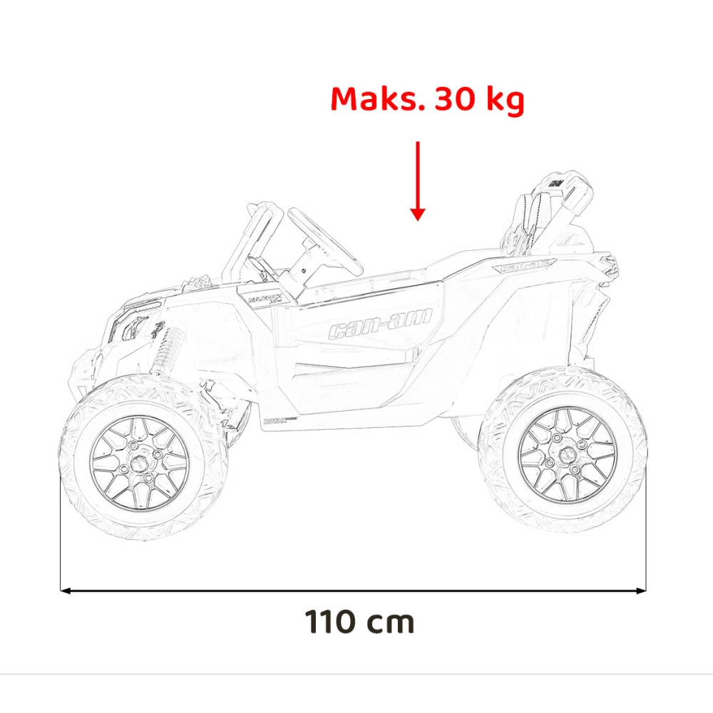 Elektrinis Buggy ATV CAN-AM Maverick, Black-Elektromobiliai vaikams, Keturračiai ir bagiai-e-vaikas