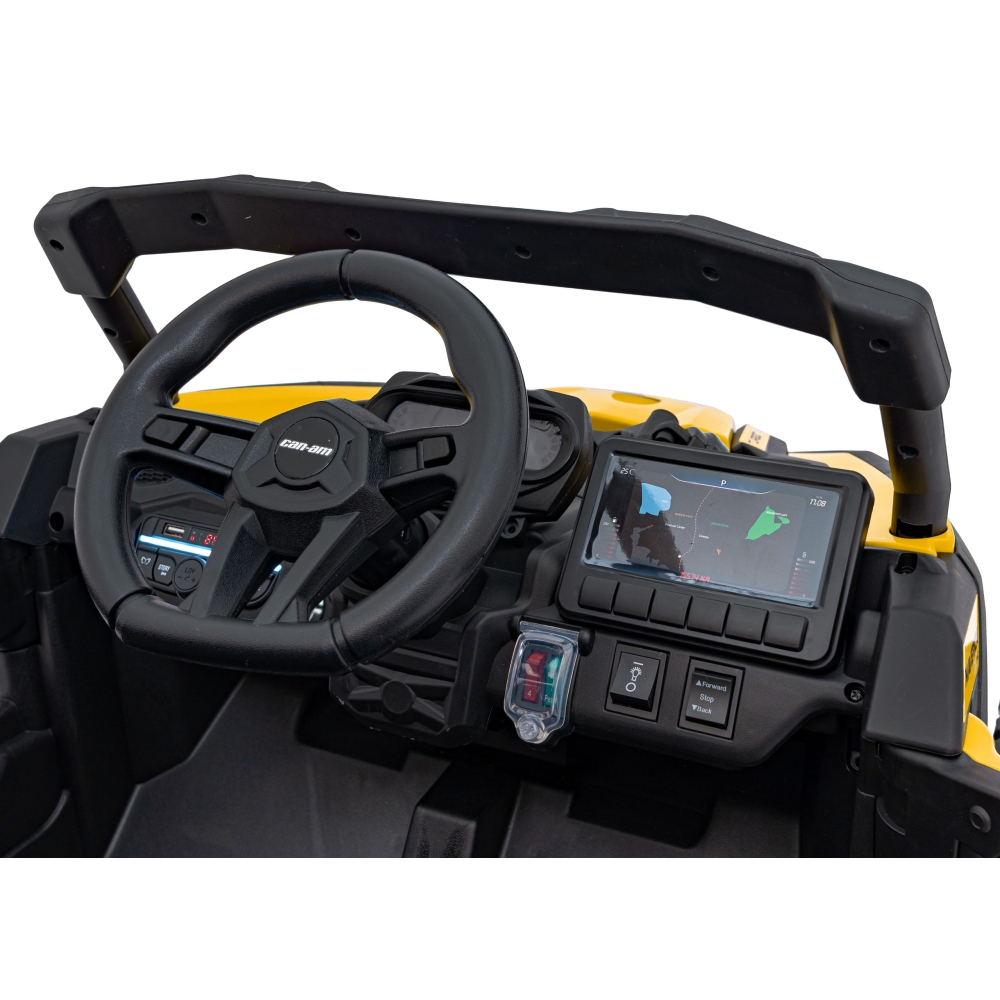 Elektrinis Buggy ATV CAN-AM Maverick, Yellow-Elektromobiliai vaikams, Keturračiai ir bagiai-e-vaikas