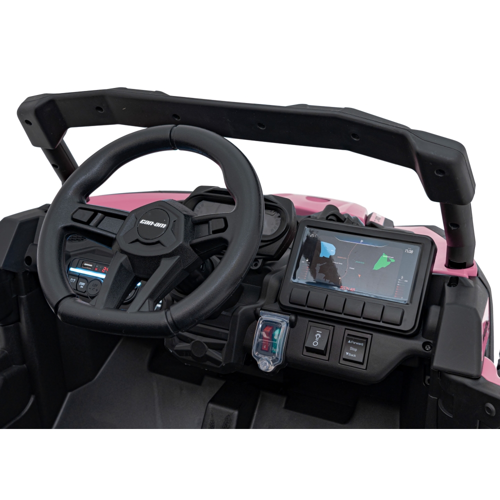 Elektrinis Buggy ATV CAN-AM Maverick, Pink-Elektromobiliai vaikams, Keturračiai ir bagiai-e-vaikas