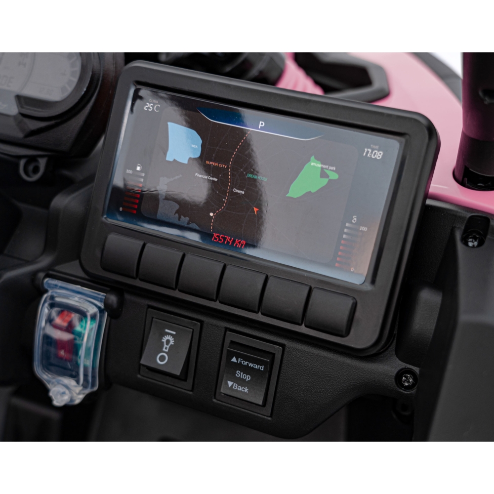 Elektrinis Buggy ATV CAN-AM Maverick, Pink-Elektromobiliai vaikams, Keturračiai ir bagiai-e-vaikas